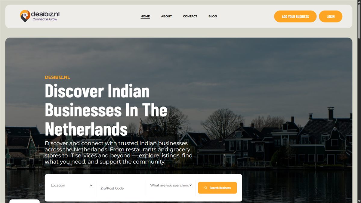 DesiBiz business directory website