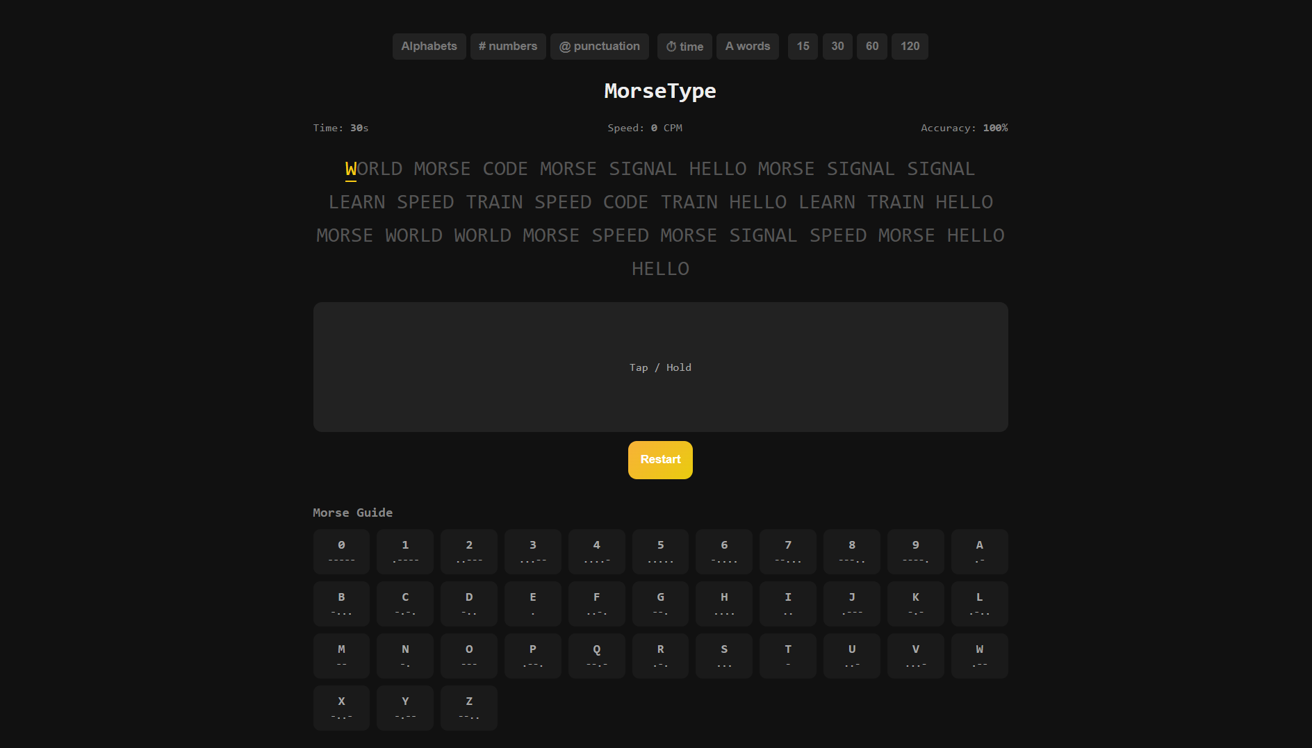 Morse code converter interface